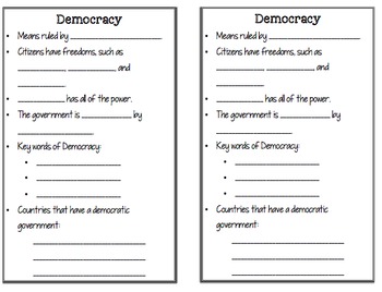 Preview of Dictatorship vs. Democracy