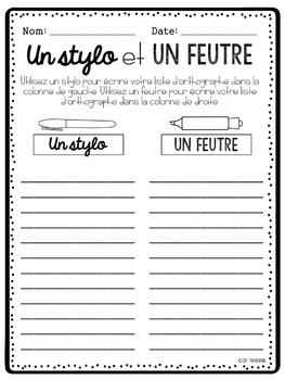 dictee de mots french spelling activities for older