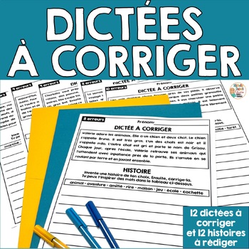 Preview of Dictées à corriger - Grammaire - Histoire à rédiger - Écriture - French Grammar