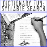 Dictionary Skills Worksheets with Syllables | Guide Word L