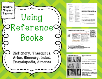 Preview of Dictionary, Index, Thesaurus, Atlas, Glossary, Encyclopedia, Almanac