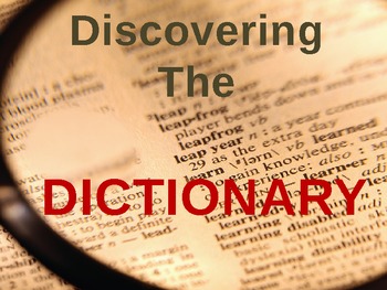 Dictionary Introduction Power Point by information goddess | TPT