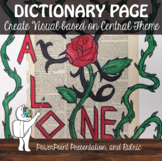 Dictionary Page Art Lesson: Middle & High School ELA with 