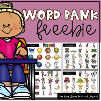 Preview of Dictionary/Primary Word Banks | List Writing Prompts Freebie