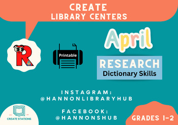 Preview of Dictionary Skills - April Showers: K-2 Research Station
