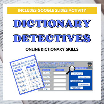Preview of Dictionary Skills: Using Online Dictionary (Print & Digital)
