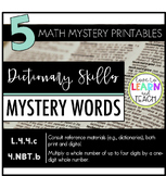 Dictionary Skills Mystery Word **3-Digit by 1-Digit Multip