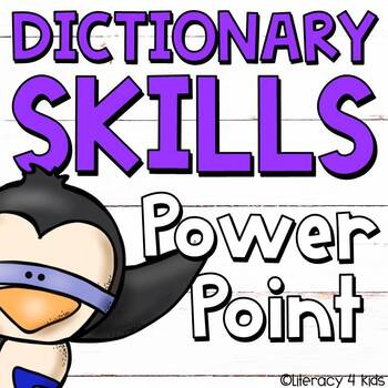 Preview of Dictionary Skills No Prep PowerPoint Activity for Grades 3, 4, and 5