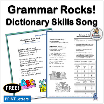 Preview of Dictionary Skills Practice Song  FREE - Practice Alphabetical Order