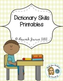 Dictionary Skills Printables