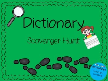 Preview of Dictionary Skills Scavenger Hunt