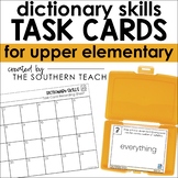 Dictionary Skills Task Cards Vocabulary Activity - Print a