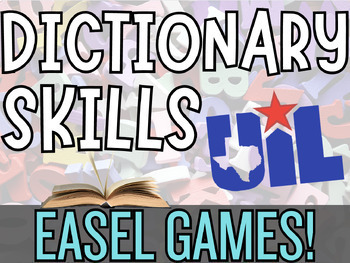 Preview of Dictionary Skills UIL Easel GAMES grades 5-8