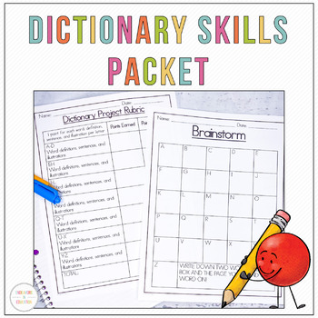 Preview of Dictionary Skills Worksheets and Activities