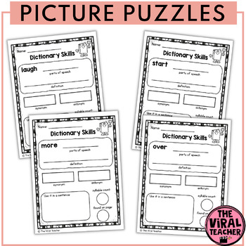 dictionary skills worksheets for 1st grade set 2 by the