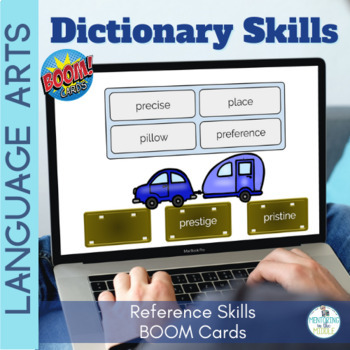 Preview of Dictionary Skills and Alphabetizing for upper grades BOOM Cards
