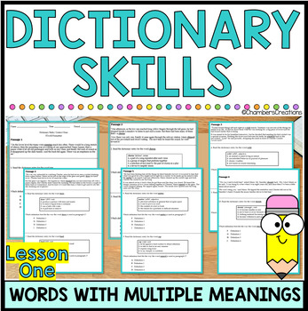 Preview of Dictionary Skills Context Clues STAAR prep TEK 6.2E Lesson 1