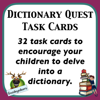 Preview of Dictionary Task Cards