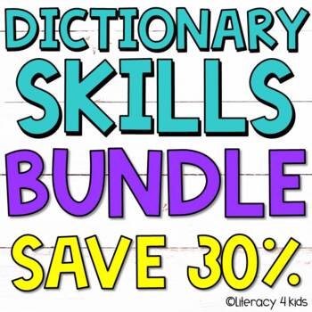 Preview of Dictionary Skills Activities BUNDLE ⭐️SAVE 30%⭐️