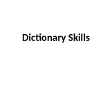 Dictionary Training