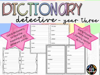 Preview of Literacy Dictionary Activity Book - Third Grade - No Prep - Printable