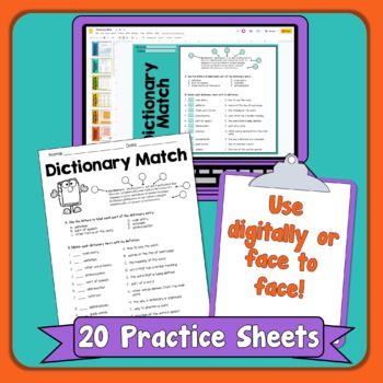 dictionary worksheets pdf