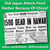 Did Japan attack Pearl Harbor because of China? Video work