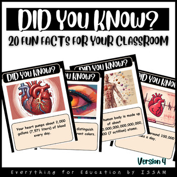 Preview of Did You Know? 20 Fun Facts For Your Classroom V4 {Amazing Human Body}