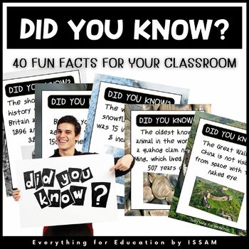 Preview of Did You Know? 40 Fun Facts For kids. facts for your classroom