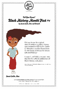Preview of Did You Know, Black History Month Fact #1 Character Education Activity Resource