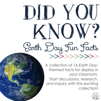 Did You Know? Fun Facts For Your Classroom Earth Day by 3rd Grade
