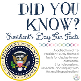 Did You Know? Fun Facts For Your Classroom {President's Day}