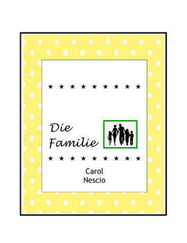 Preview of Die Familie German Family Activities ~ Celebrity Family Tree ~ Crossword Puzzle