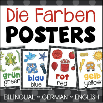 Preview of Die Farben BILINGUAL English German Colors Posters