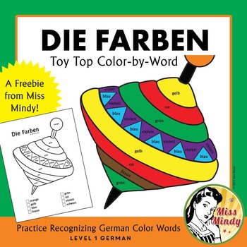 Preview of Die Farben Recognizing German Color Names Coloring Worksheet {FREEBIE}