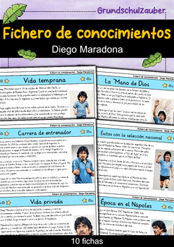 Preview of Diego Maradona - Fichero de conocimientos - Personajes famosos (Español)