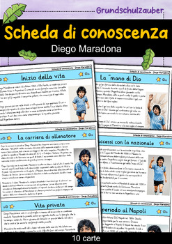 Preview of Diego Maradona - Scheda di conoscenza - Personaggi famosi (Italiano)