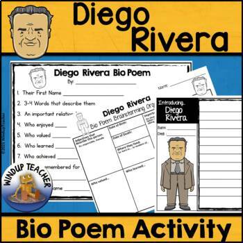 Preview of Diego Rivera Biography Poem Activity and Writing Paper