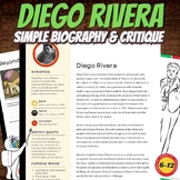 Diego Rivera Biography Sheet, Critique, Coloring, Middle S