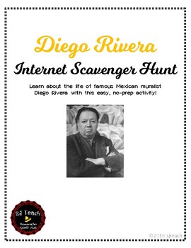 Preview of Diego Rivera Information Scavenger Hunt Web Quest
