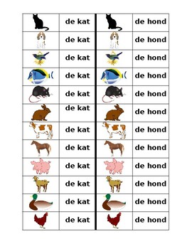 Dieren (Animals in Dutch) Dominoes by |