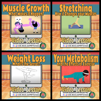 Preview of Diet & Exercise Video Lesson Bundle: Muscle Growth, Weight Loss, Metabolism, etc