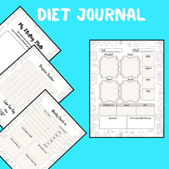 Weight Tracker Weight Log Weight Loss Journey Weight Recorder A4 A5 LETTER  PDF (Instant Download) 