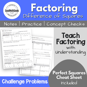 Preview of Difference of Squares | Teach Factoring Polynomials (Difference of Squares)