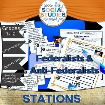 Preview of Differences Between Federalists and Anti-Federalists Stations U.S. Constitution 