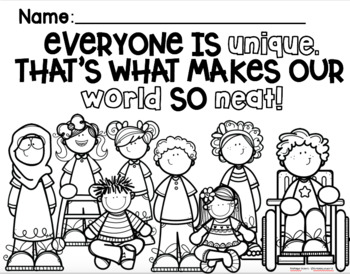 Download Differences Make Us Unique Coloring Page FREEBIE by Its ...