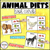 Different Animal Diets TASK CARDS - Types of Herbivores, C