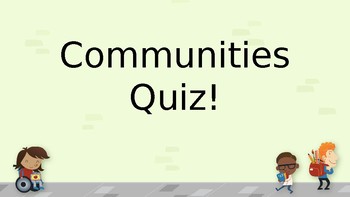 Preview of Different Communities Power Point Quiz