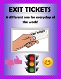 Different Exit Ticket for Every Day of the Week!