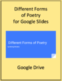 Different Forms of Poetry for Google Slides
